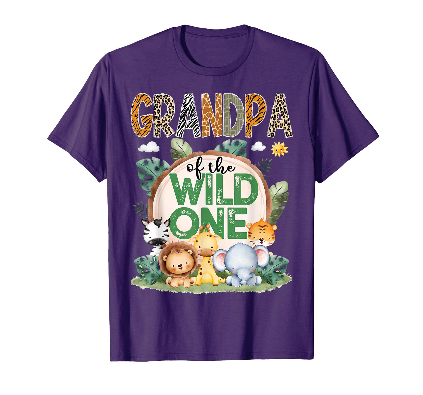 Grandpa Of The Wild One Safari Jungle 1St Birthday Party T-Shirt