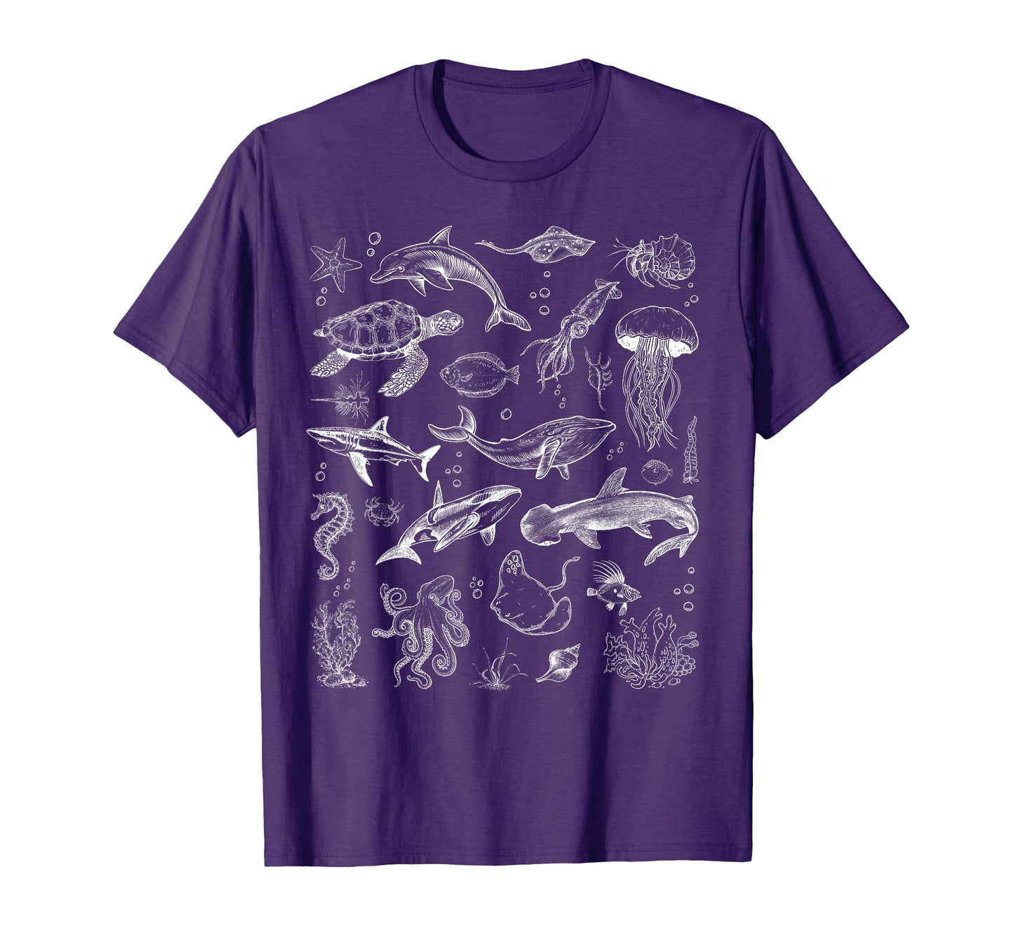 Ocean Wildlife Tattoo Sea Animals 80s 90s Retro Vintage T-Shirt