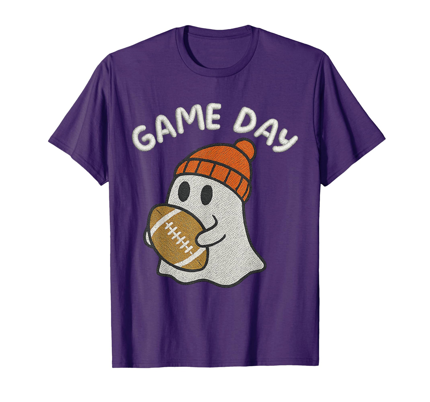 Football Game Day Ghost Halloween Outfit Gifts Family Party T-Shirt