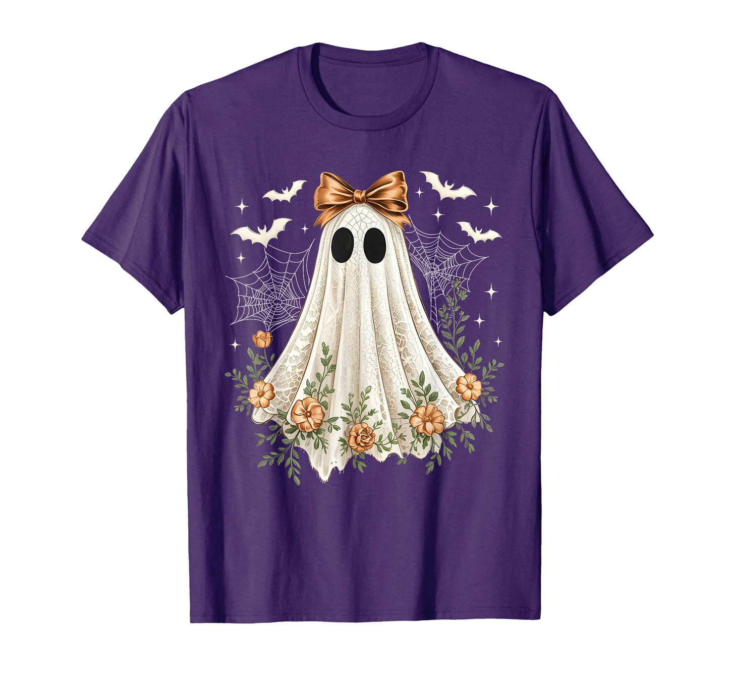 Halloween Coquette Lace Ghost Boo Boojee Spooky Season T-Shirt