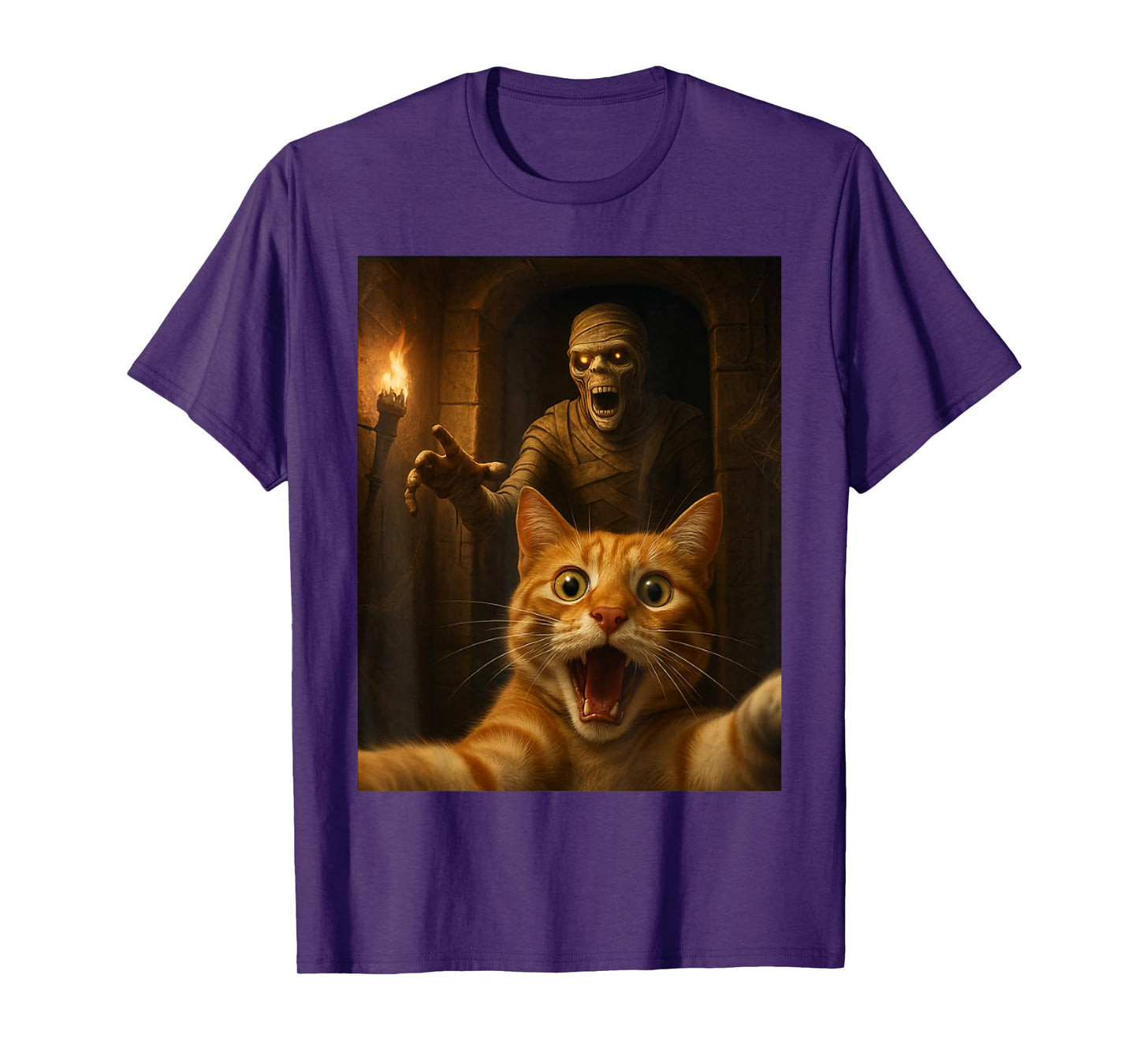 Cat Selfie with a Mummy Funny Cat T-Shirt