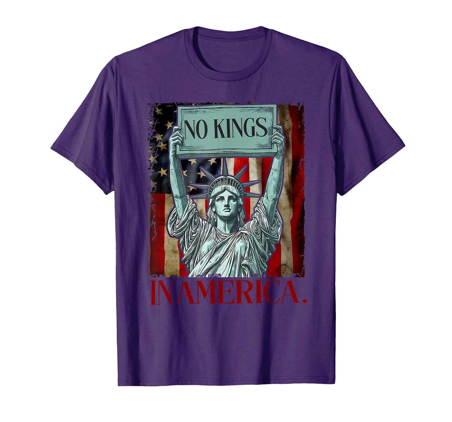 No Kings In America Retro Of Liberty T-Shirt