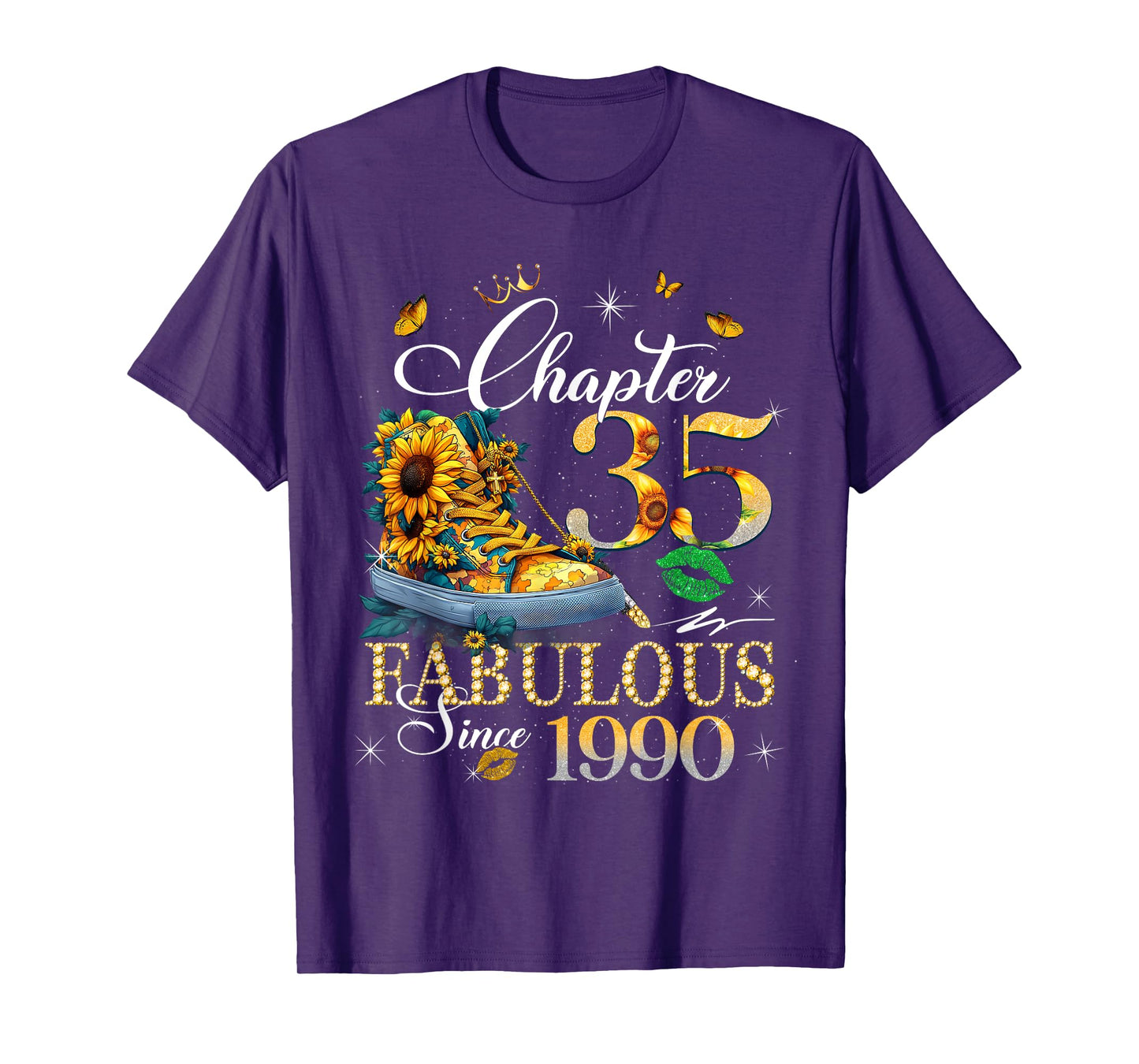 Womens Chapter 35 Fabulous Since 1990 35 years old Birthday T-Shirt