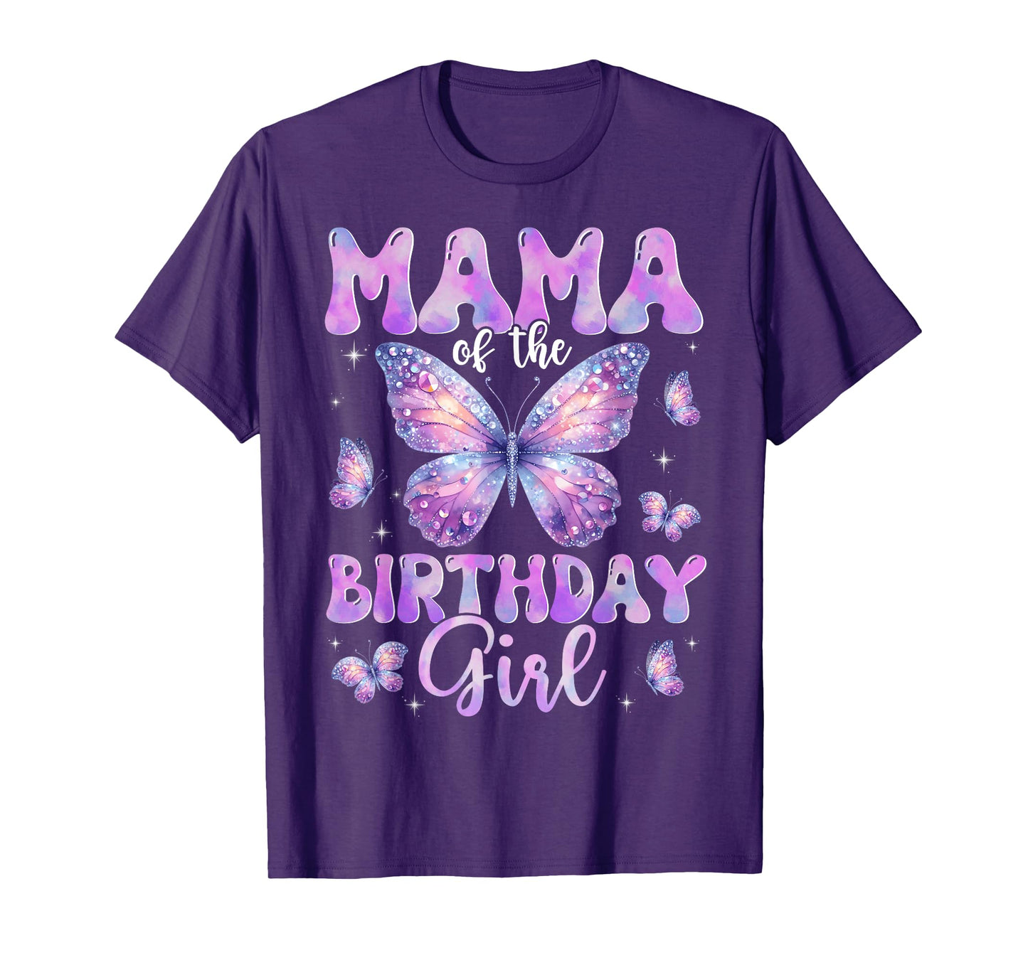 Mama Of The Birthday Girl Butterfly Family Matching T-Shirt