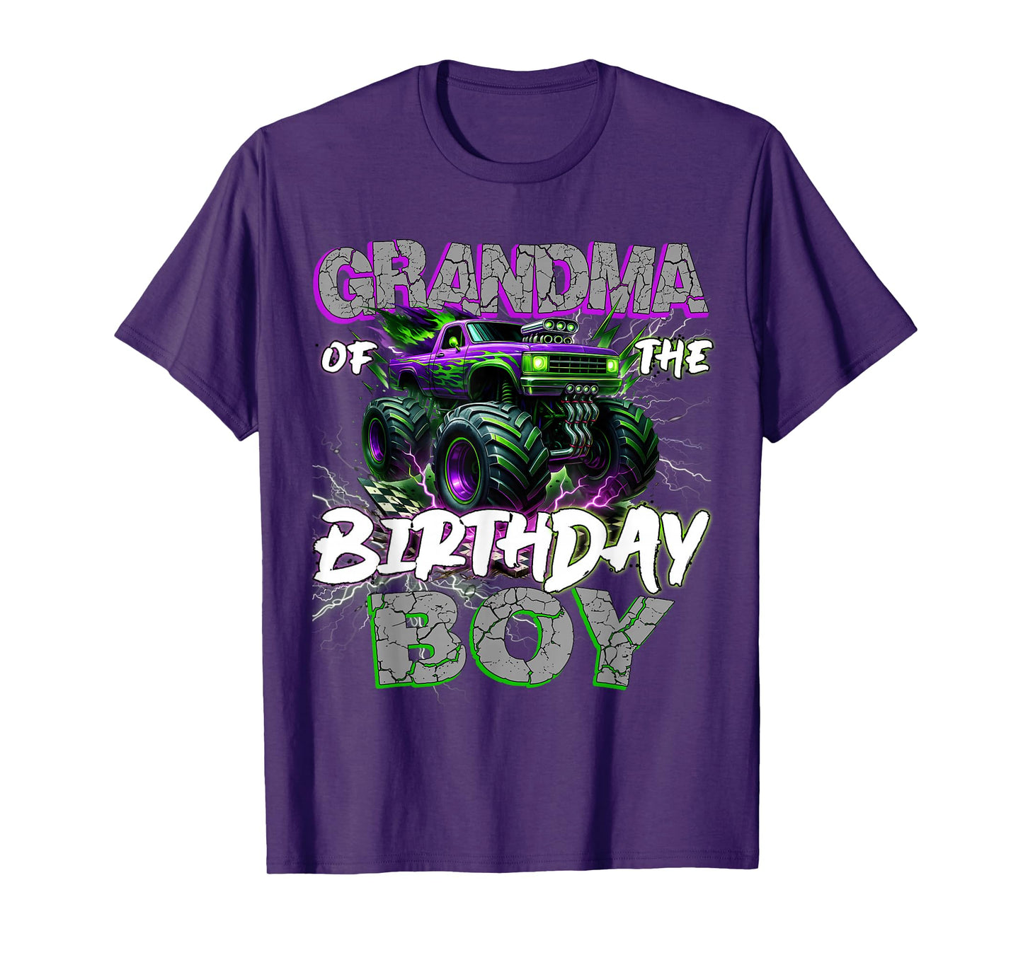 Grandma Of The Birthday Monster Truck Family Matching Party T-Shirt