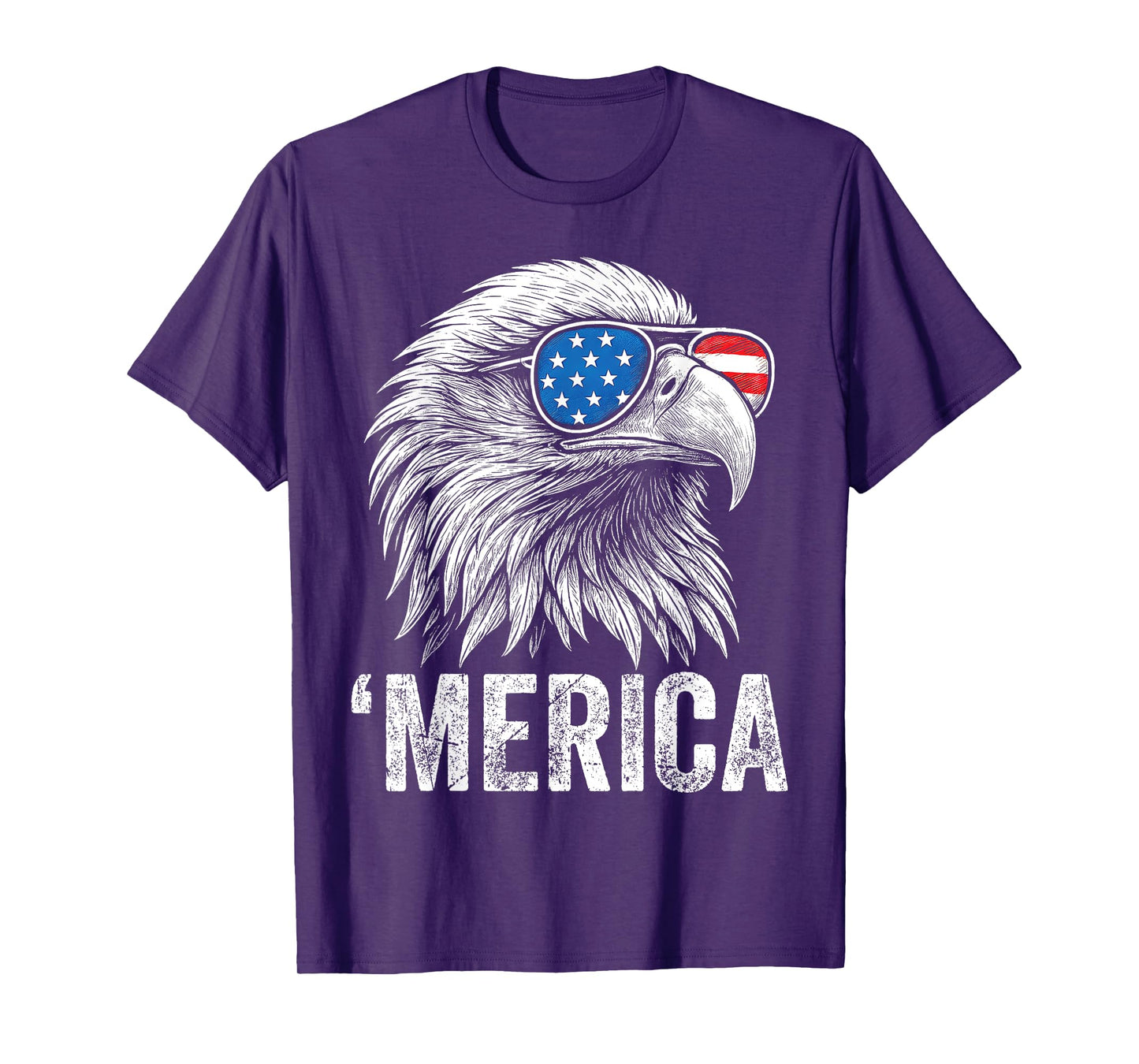 4th Of July 'Merica American Flag Eagle Vintage Men T-Shirt