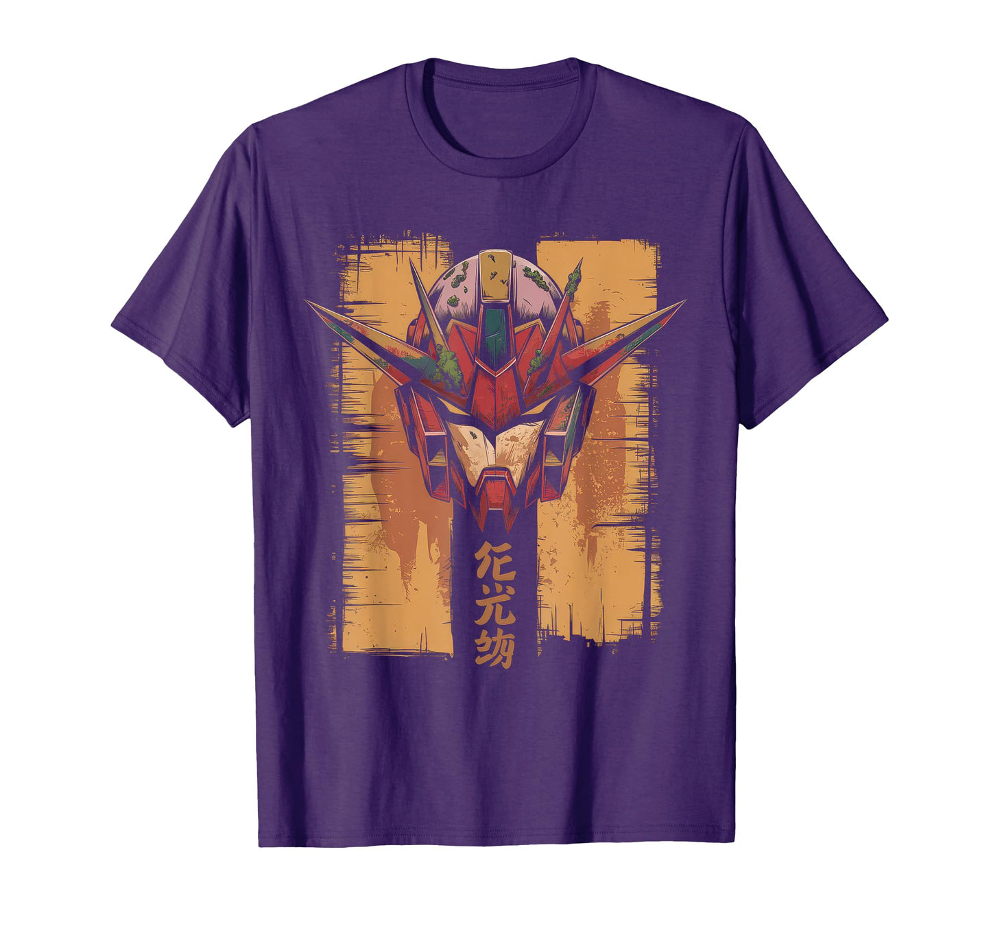 Mecha Tshirt Japanese Mecha Robot Head Anime Art Ukiyo-E T-Shirt