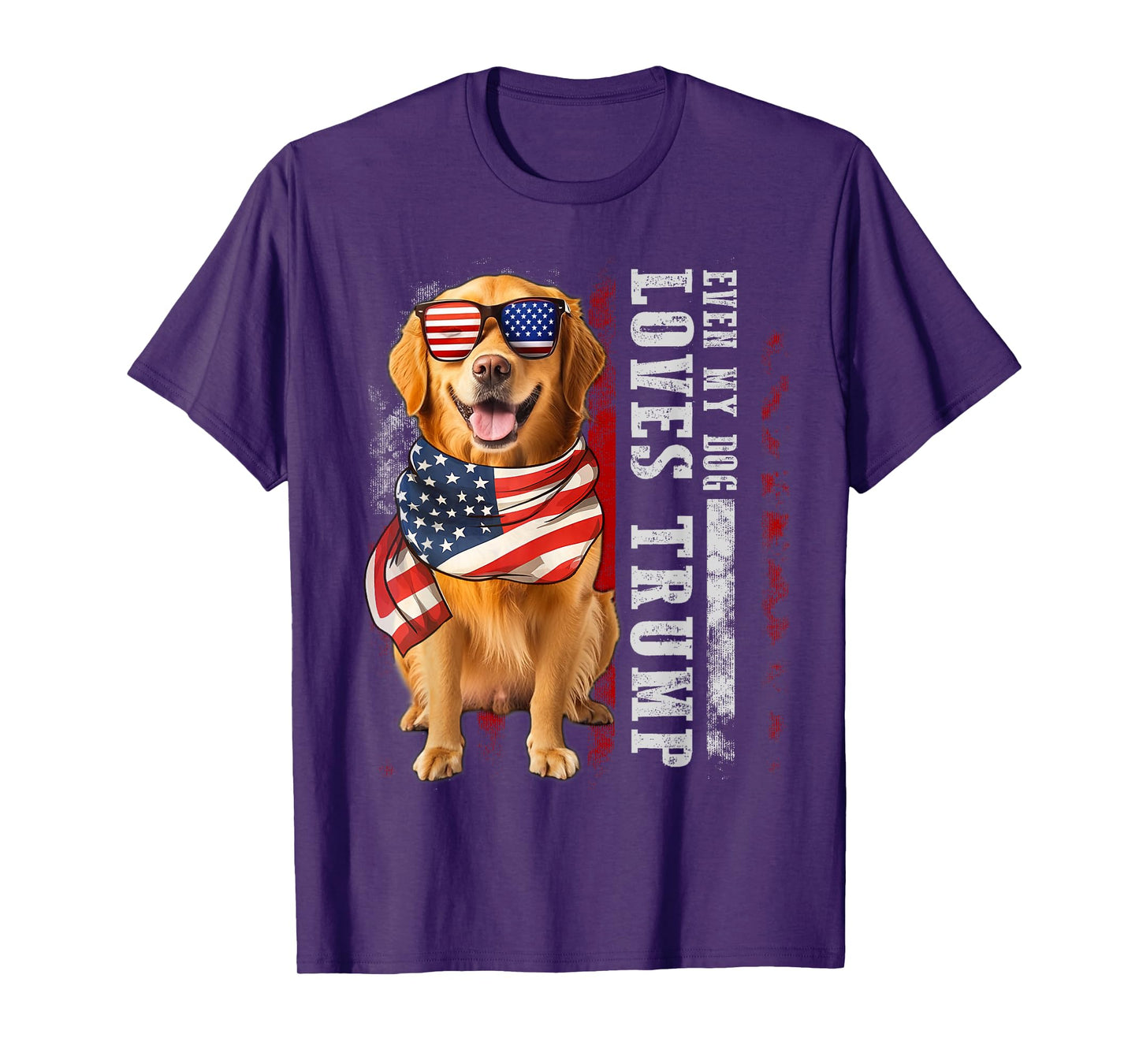 Golden retriever Even My Dog Loves Trump Funny T-Shirt for Men Women Kids