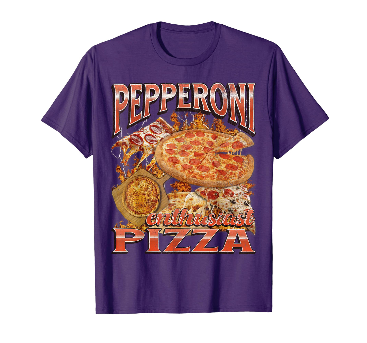 Funny Pepperoni Pizza Oddly Specific Meme Bootleg Graphic T-Shirt