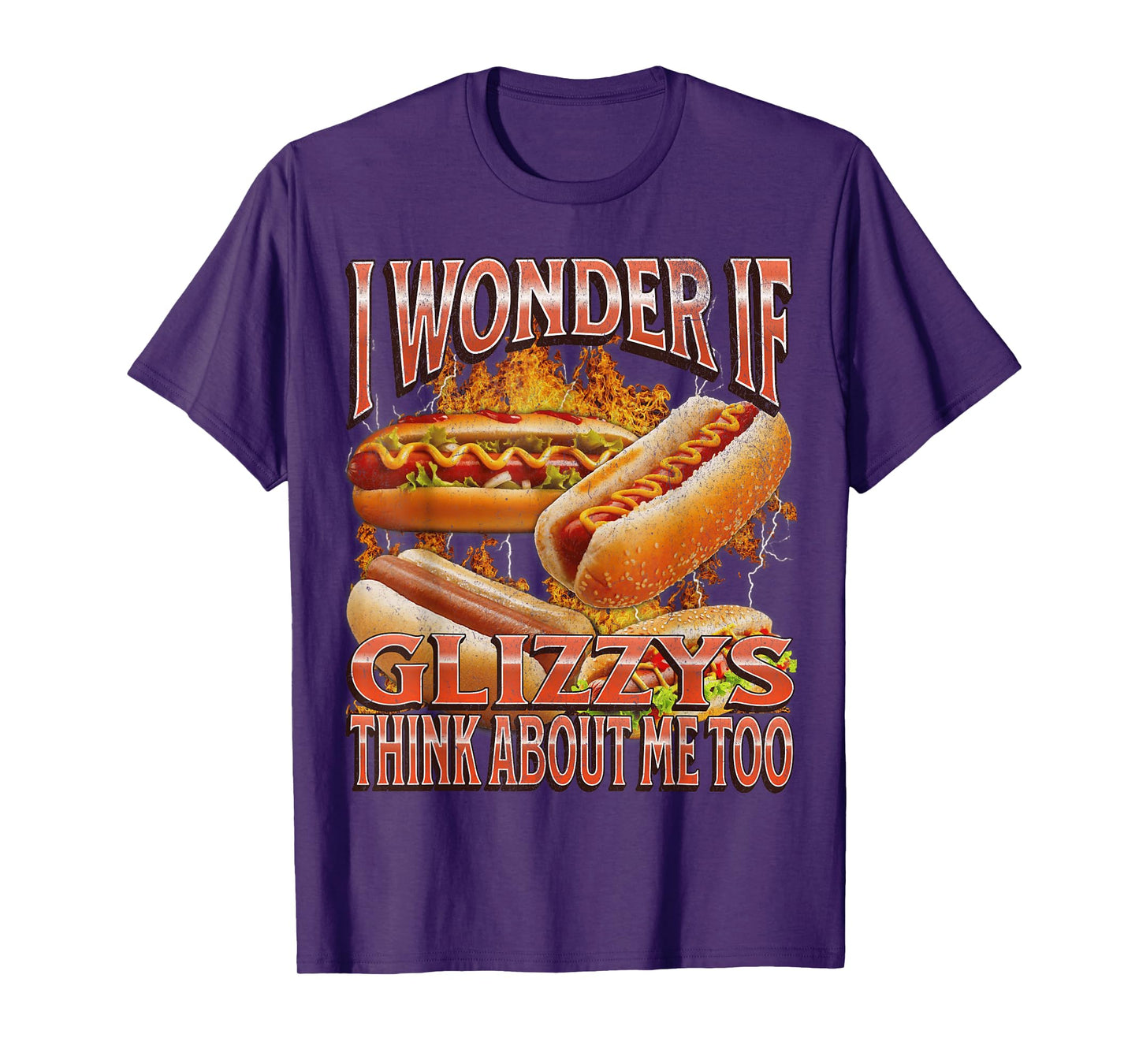 Wonder If Glizzys Think About Me Too Funny Meme Bootleg T-Shirt
