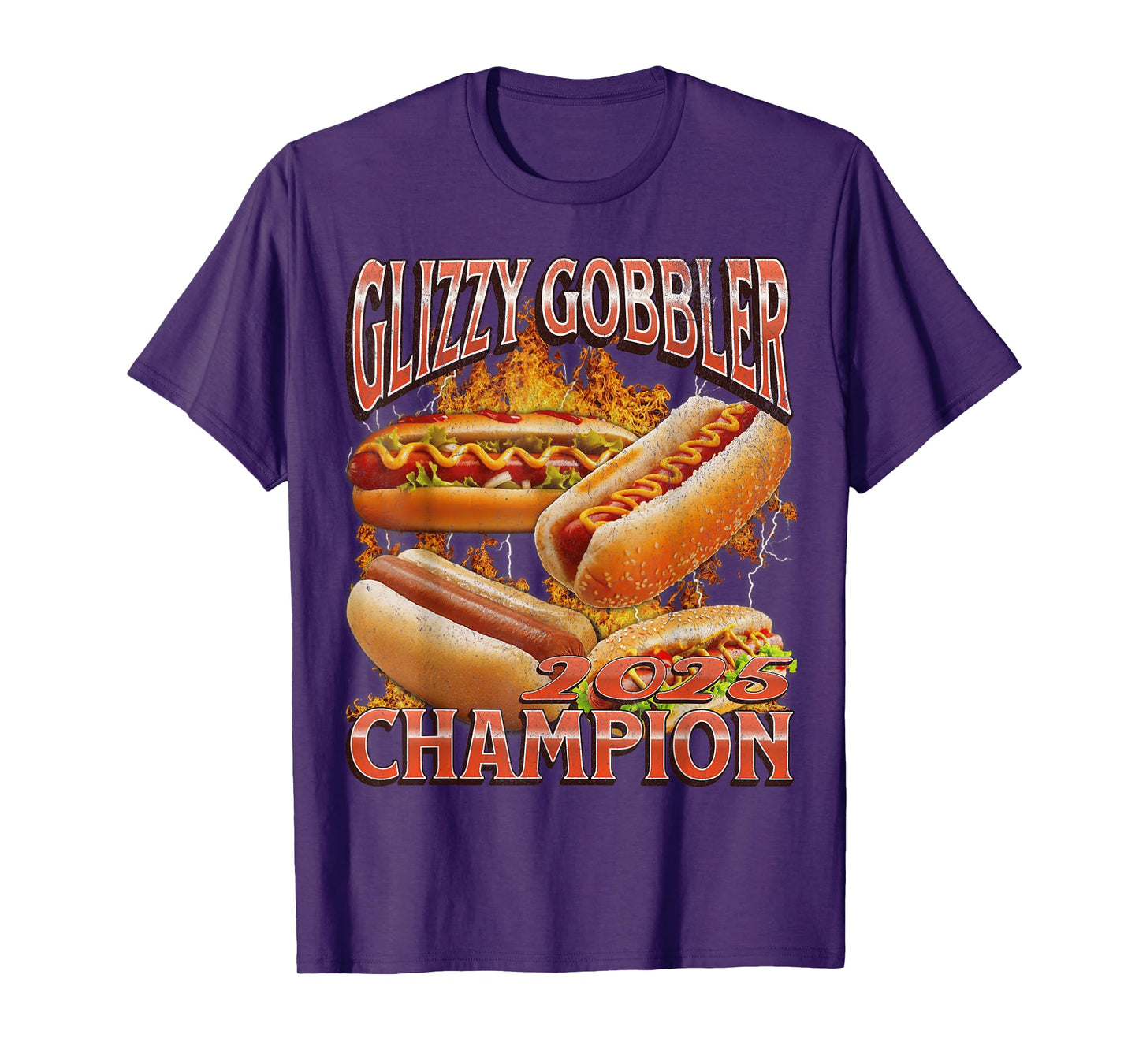 Glizzy Gobbler Funny Wiener Hot Dog Meme Bootleg Graphic T-Shirt