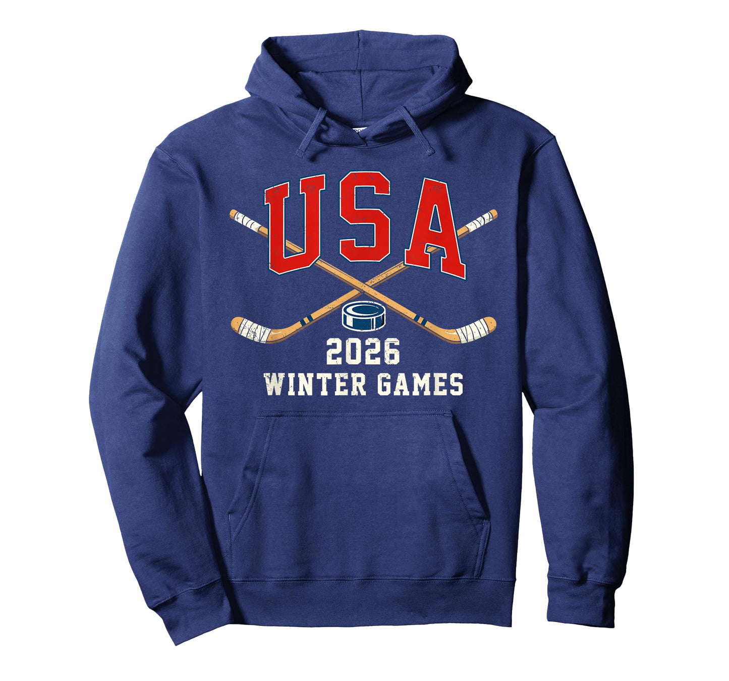 Ice Hockey 2026 Sticks US Flag Patriotic Player Men Boys Kid T-Shirt