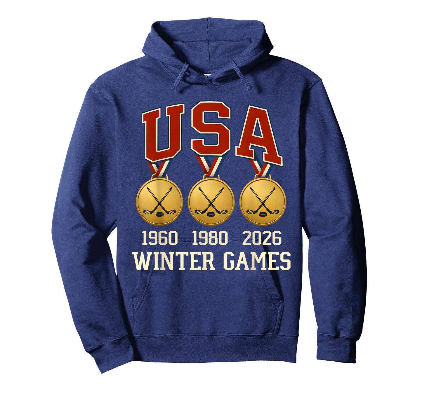 Ice Hockey 2026 Sticks US Flag Patriotic Player Men Boys Kid T-Shirt