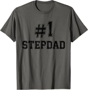 #1 StepDad Number One Stepfather Father's Day Vintage Sports T-Shirt