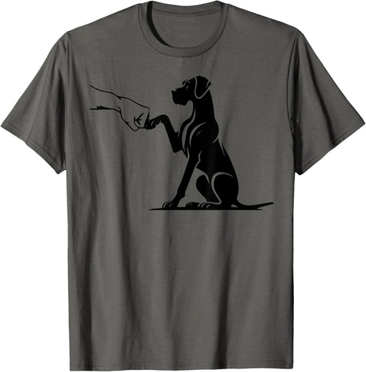 Great Dane with hand, Great Dane mom T-Shirt