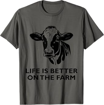 Retro Vintage Cow Life is Better On The Farm Farmer Men T-Shirt