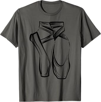 Funny Ballerina Gift Girls Cool Dancer Ballet Pointe Shoes T-Shirt