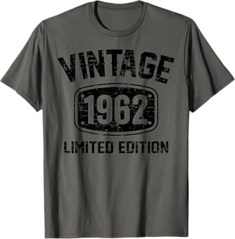 60 Years Old Vintage 1962 Limited Edition 60th Birthday T-Shirt