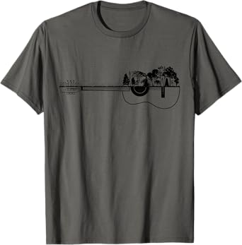 Guitar Lake Shadow Love Guitar Musician Men Women T-Shirt