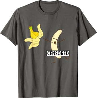 Funny Censored Banana Peel Strip Tee For Cute Boy And Girls T-Shirt