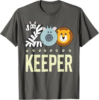 Zookeeper Costume Adult Men Zoo Animal Safari Zoo Keeper T-Shirt