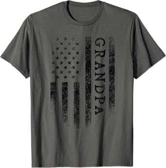 Grandpa Patriotic American USA Flag Father's Day Grandpa T-Shirt