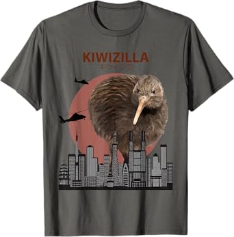 Kiwizilla Funny Kiwi T-Shirt | New Zealand Bird Lovers Gift T-Shirt
