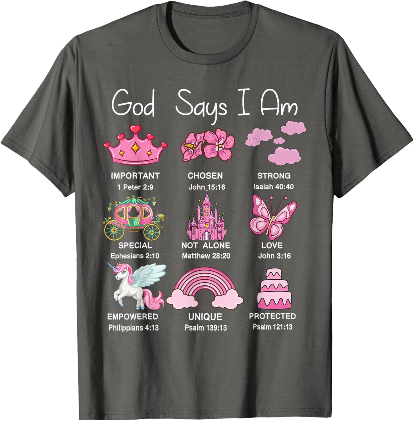 Christian God Say I Am Princess Jesus Kids Teen Girl Toddler T-Shirt