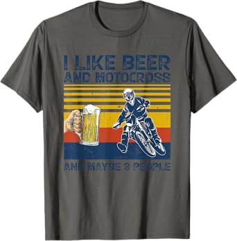 I Like Beer And Motocross And Maybe 3 People Vintage T-Shirt