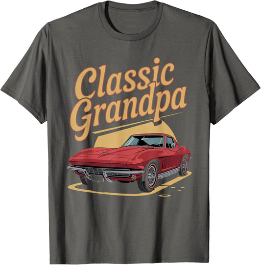 Classic Grandpa Car Enthusiast Tee Funny Retro Auto Design T-Shirt