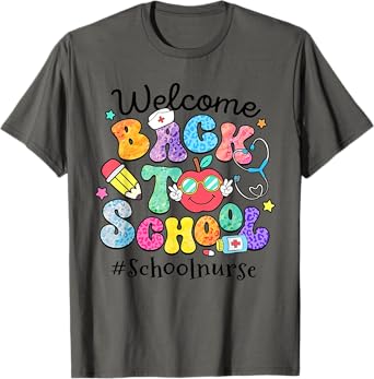 Welcome Back To School Nurse First Day Of School Leopard T-Shirt