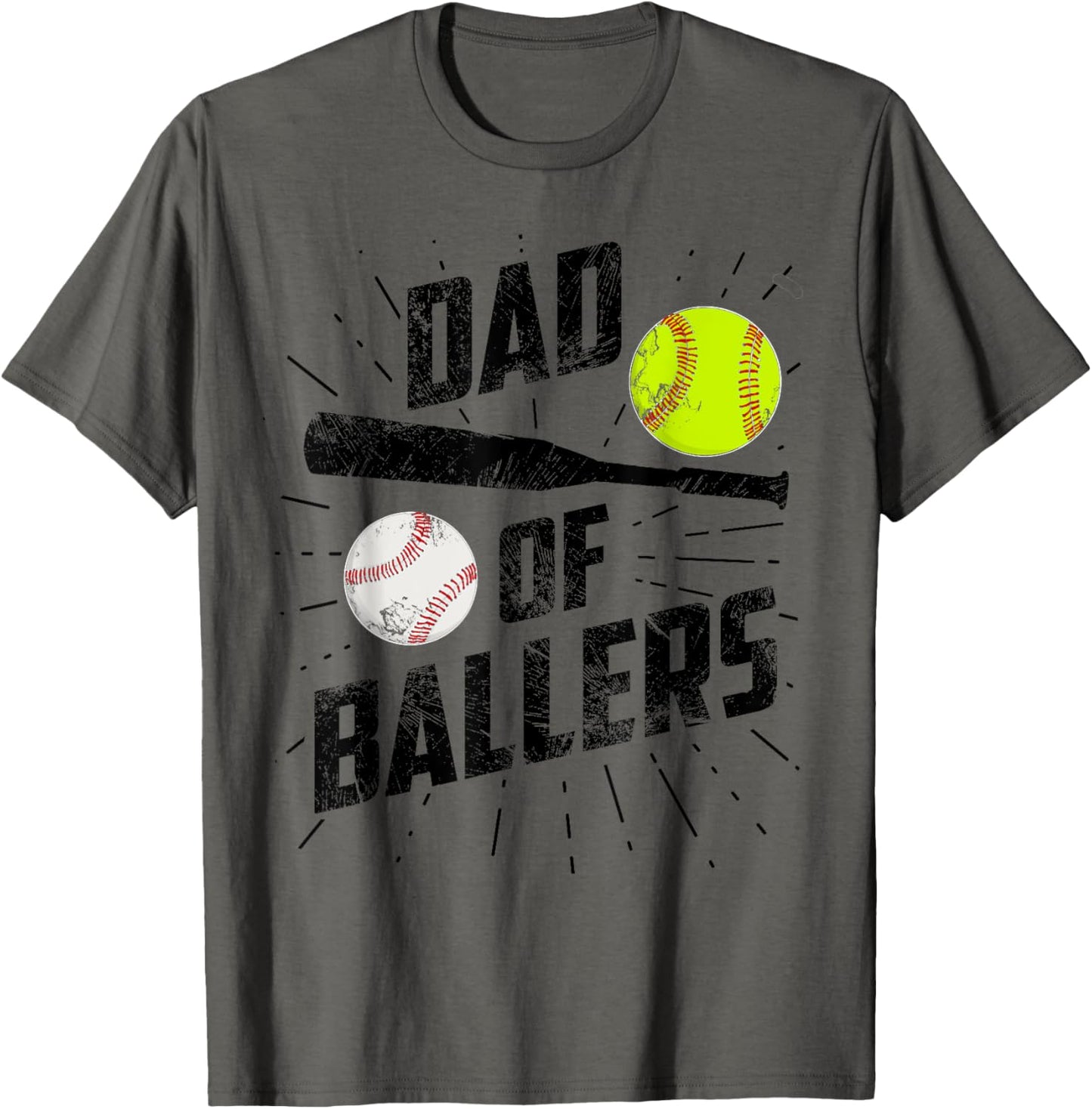 Dad Of Ballers Funny Baseball Softball Game Fathers Day Gift T-Shirt