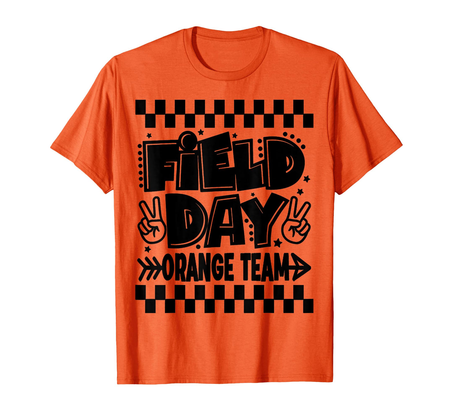 Field Day 2025 Orange Team Color Game Competition Kids Fun T-Shirt