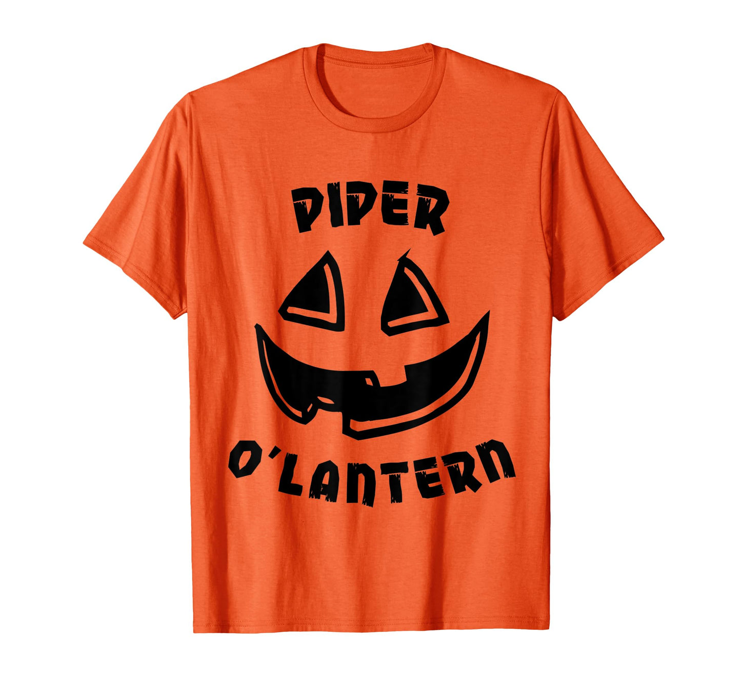 Personalized Piper O'Lantern Halloween Pumpkin Costume T-Shirt