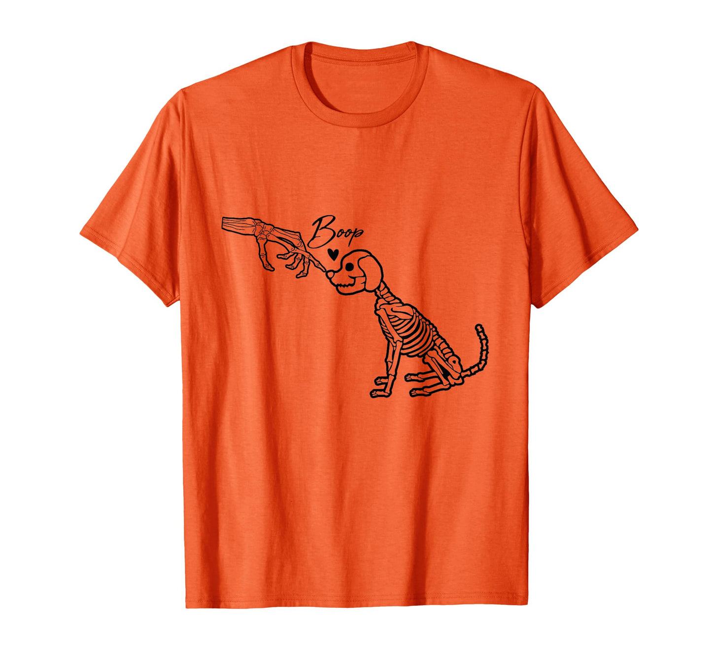 Skeleton Hand Boop Skeleton Dog Halloween Pet Love Men Women T-Shirt