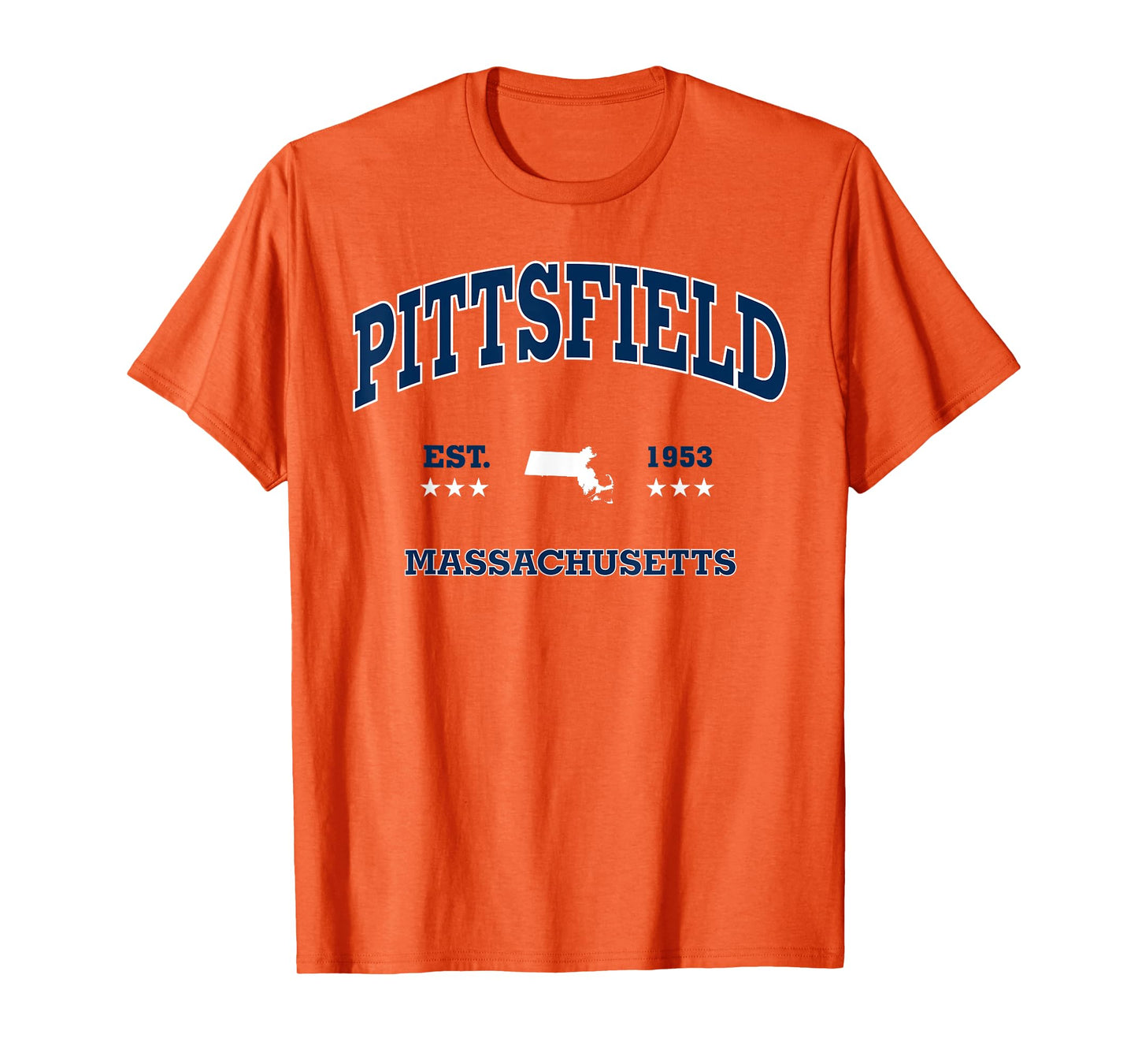Pittsfield Massachusetts MA Throwback Navy Vintage Athletic T-Shirt