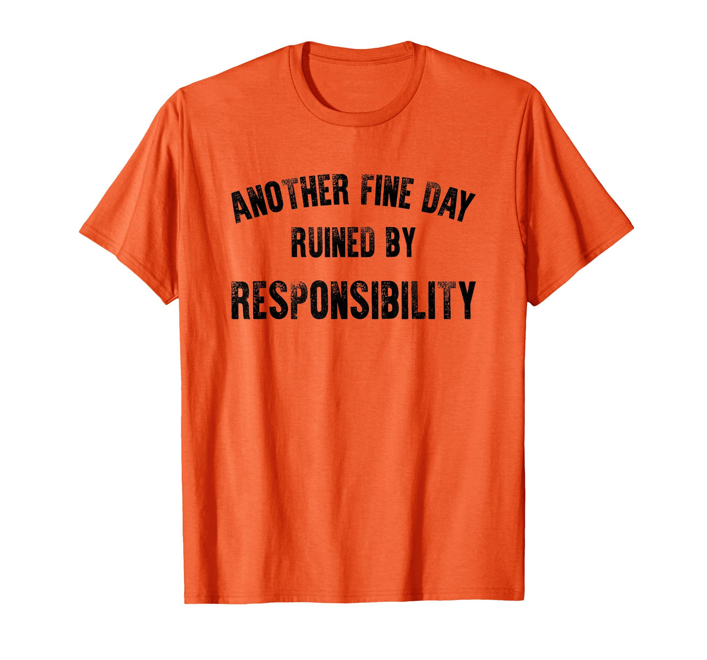 Another Fine Day Ruined By Responsibility Funny Adult Humor T-Shirt