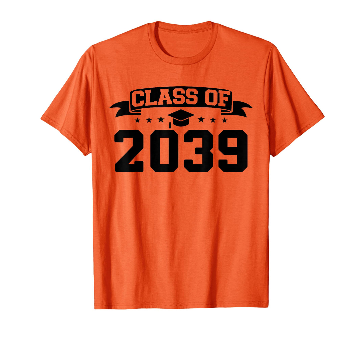 Class of 2039 Grow With Me Graduation Handprint On Back T-Shirt
