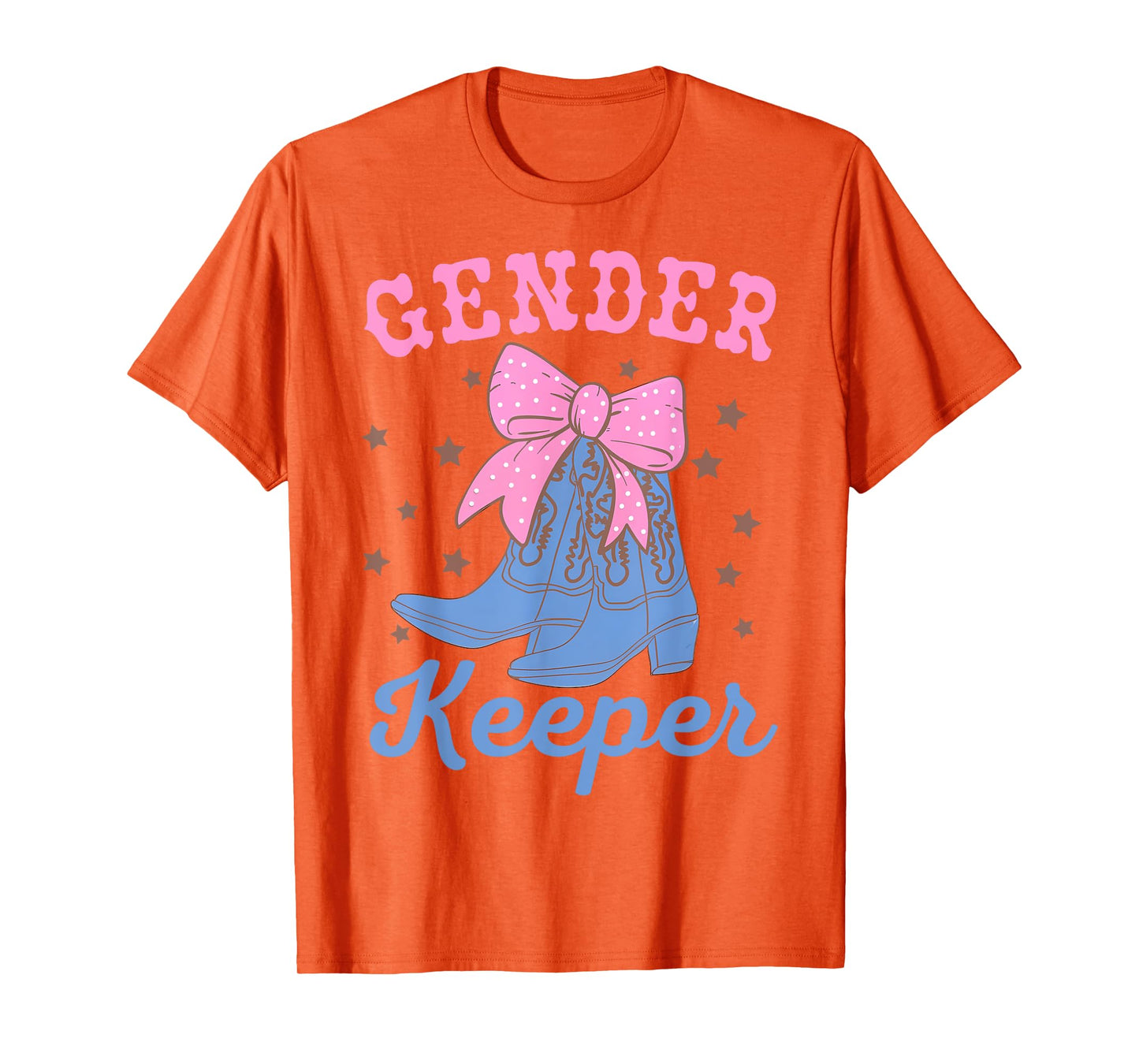Boots Or Bows Gender Keeper Of The Gender Reveal Family T-Shirt