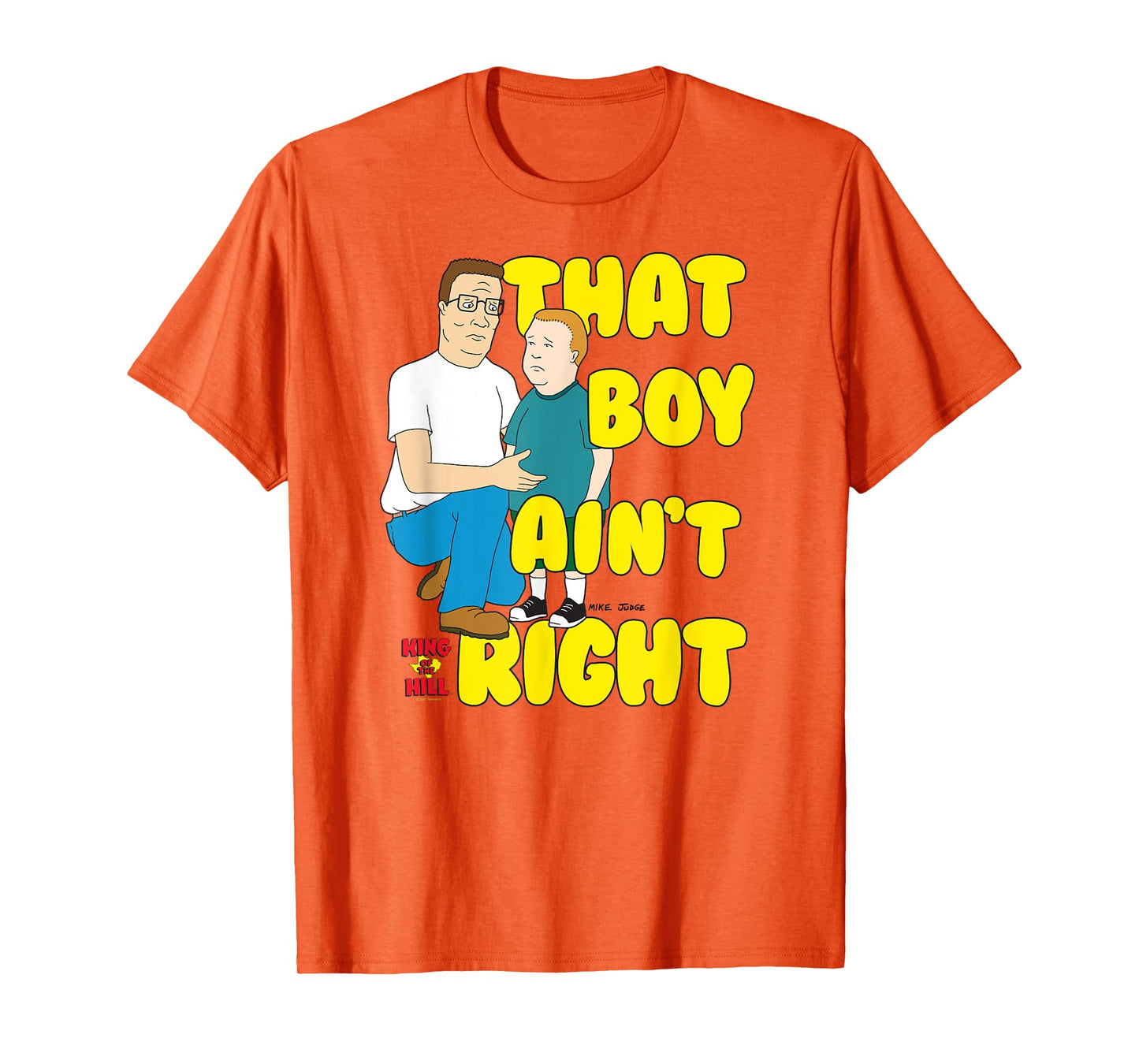 King of the Hill That Boy Ain't Right Bubble Letters Cartoon T-Shirt