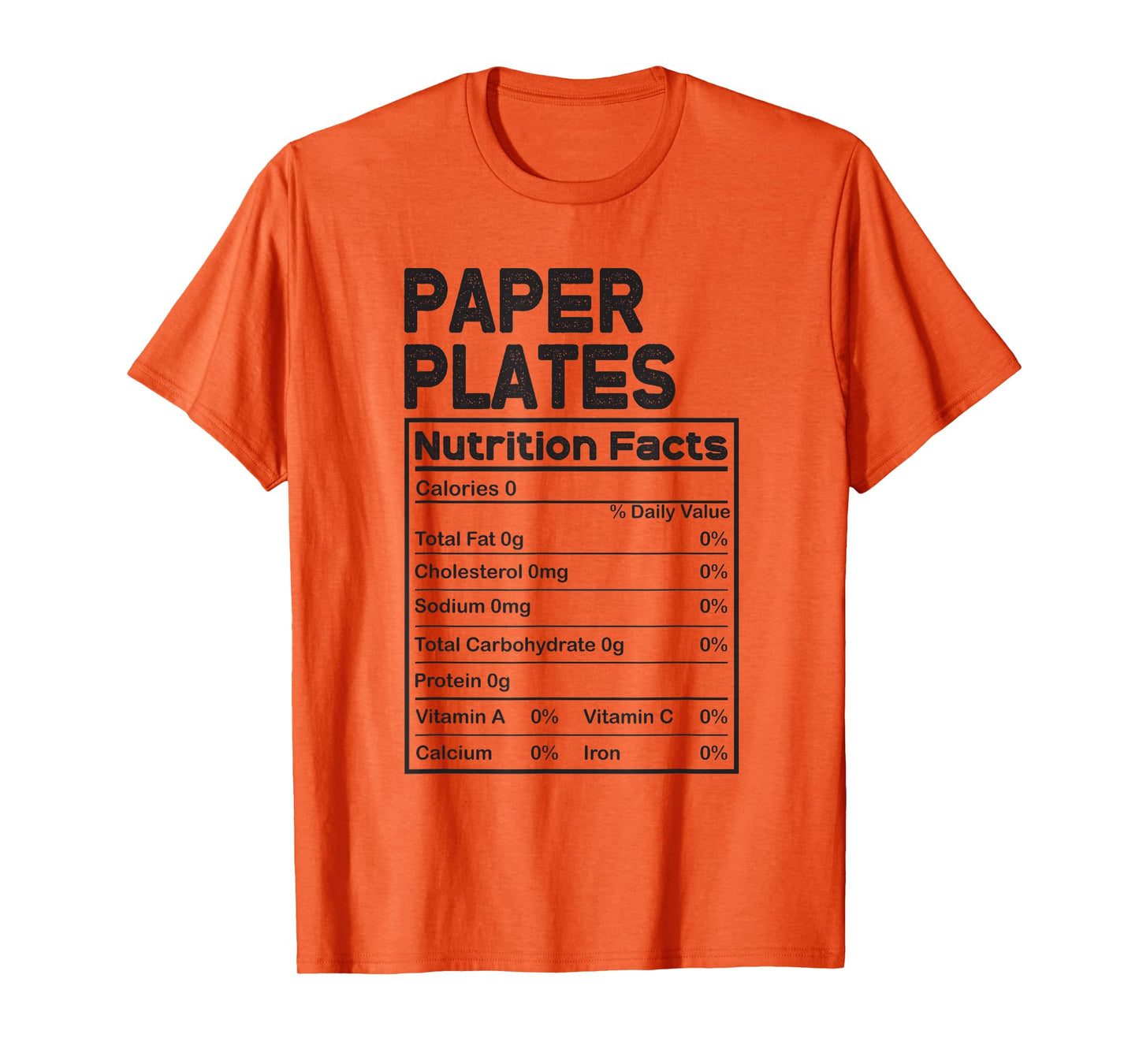 Thanksgiving Pjs for Family Paper Plates Nutrition Facts T-Shirt