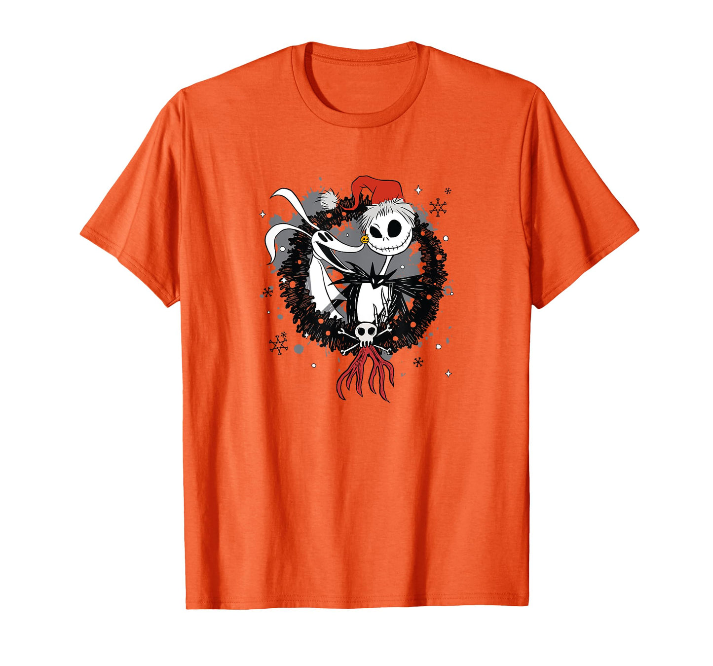 Disney The Nightmare Before Christmas Jack & Zero Wreath T-Shirt
