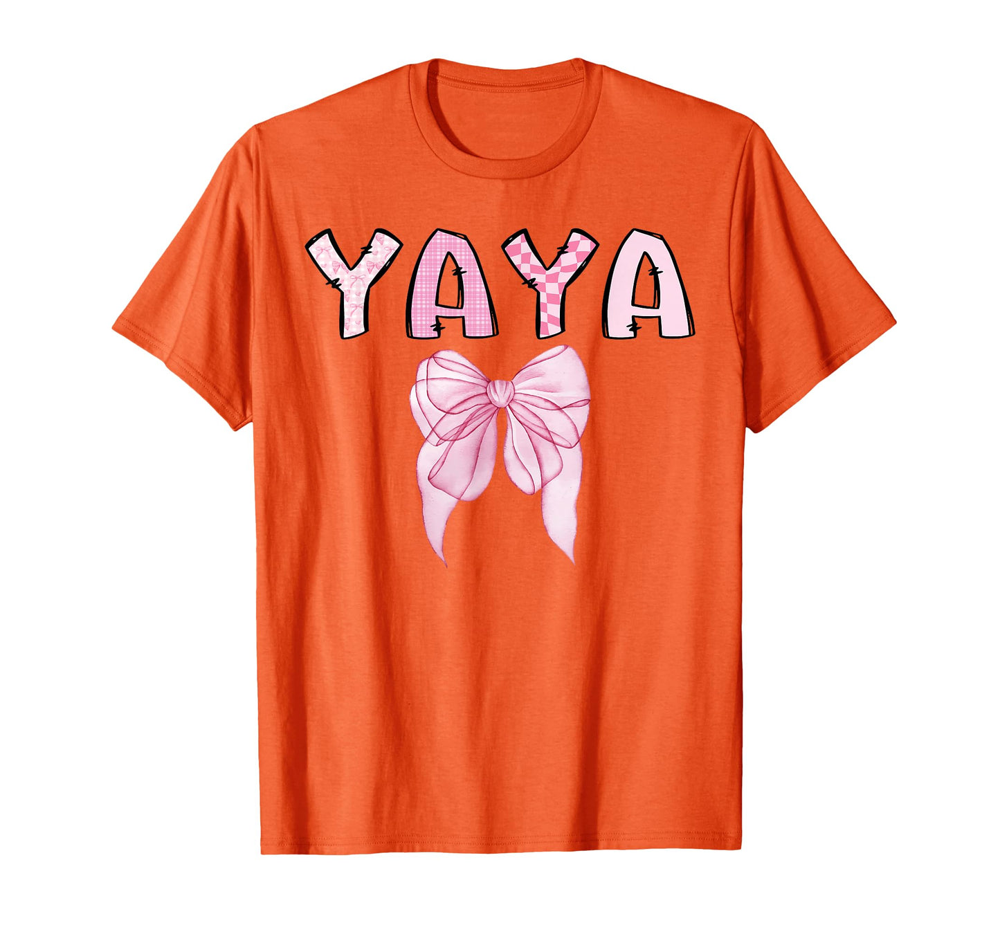 Yaya Birthday Girl Matching Coquette Pink Bow T-Shirt