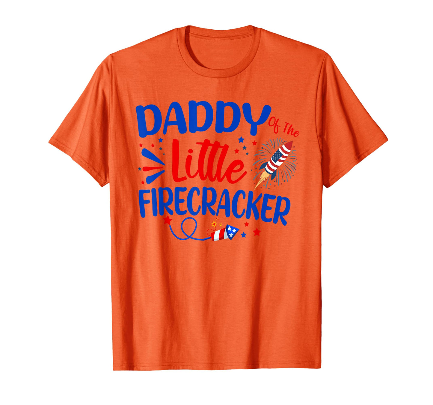 Daddy Of The Little Firecracker Family 4th of July Birthday T-Shirt