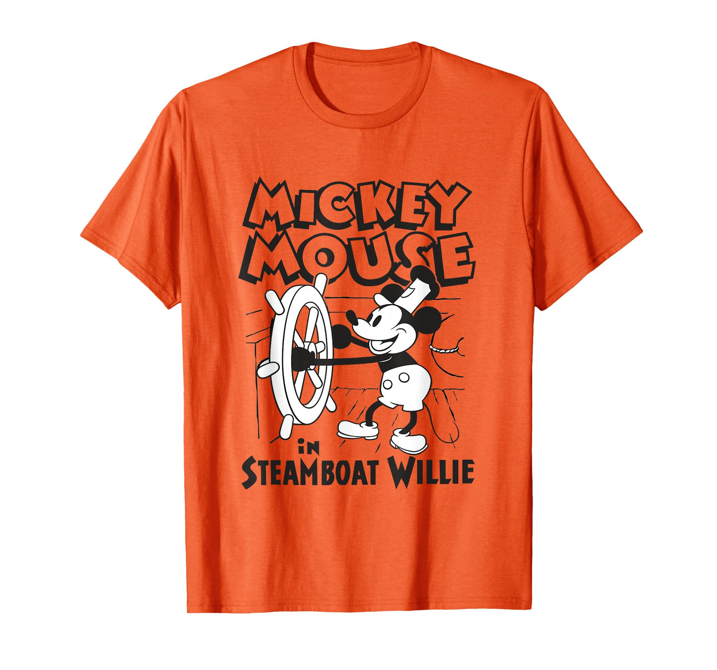 Disney Steamboat Willie Mickey Mouse Steering Boat Vintage T-Shirt