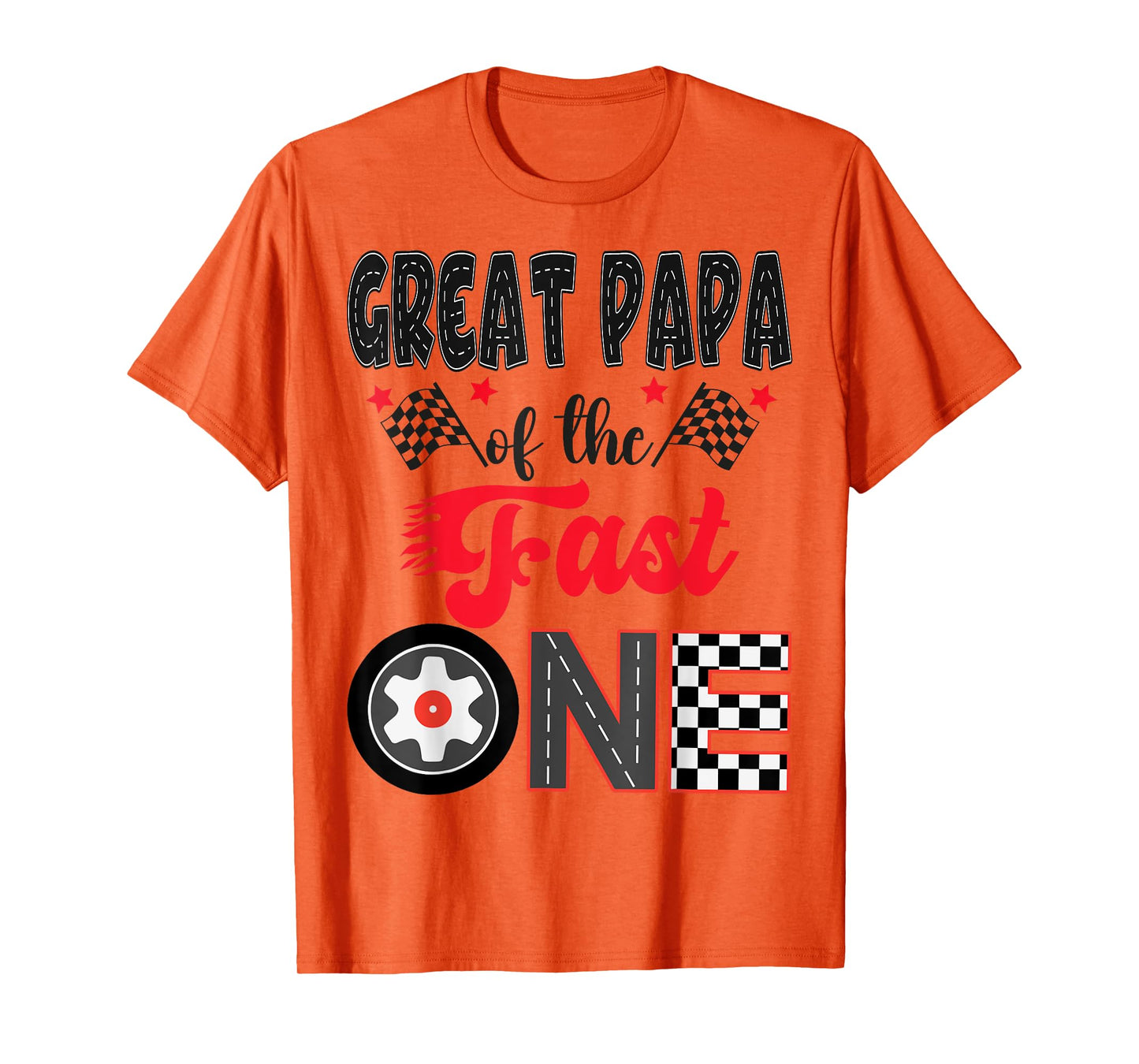 Great Papa Of The Fast One Car Racing Dad 1St Birthday Boy T-Shirt
