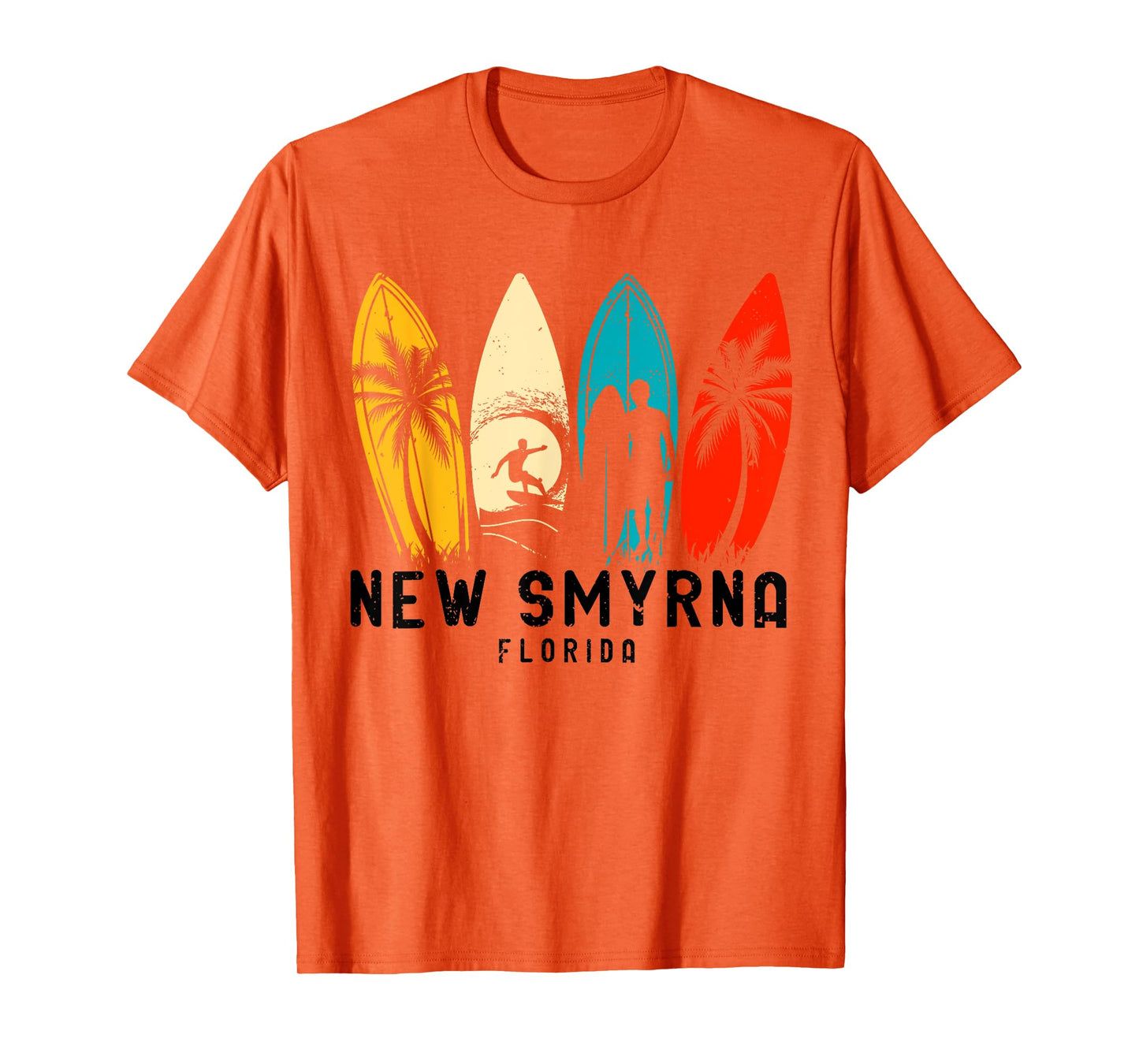 Vintage New Smyrna Beach Florida Surfboarder Men Women Girls Kids T-Shirt