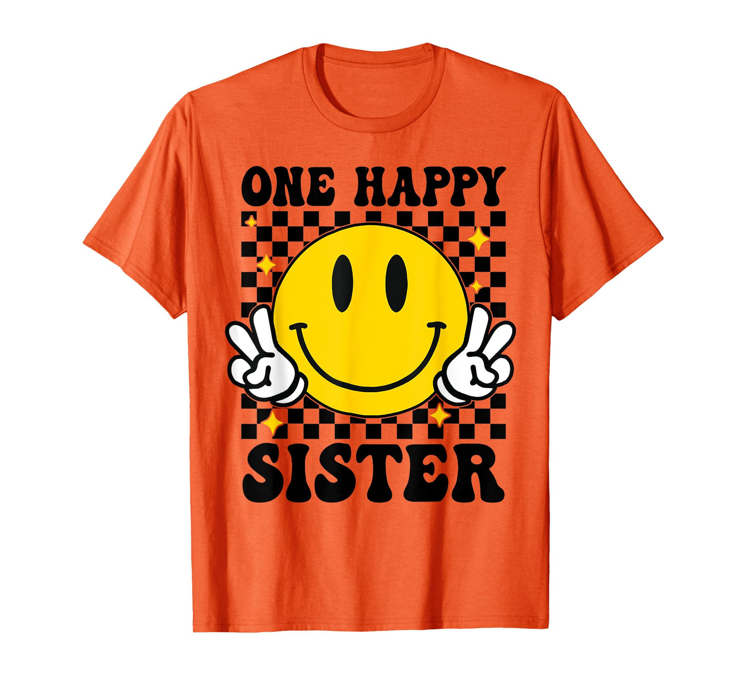 One Happy Dude Sister happy face 1st Birthday Family T-Shirt