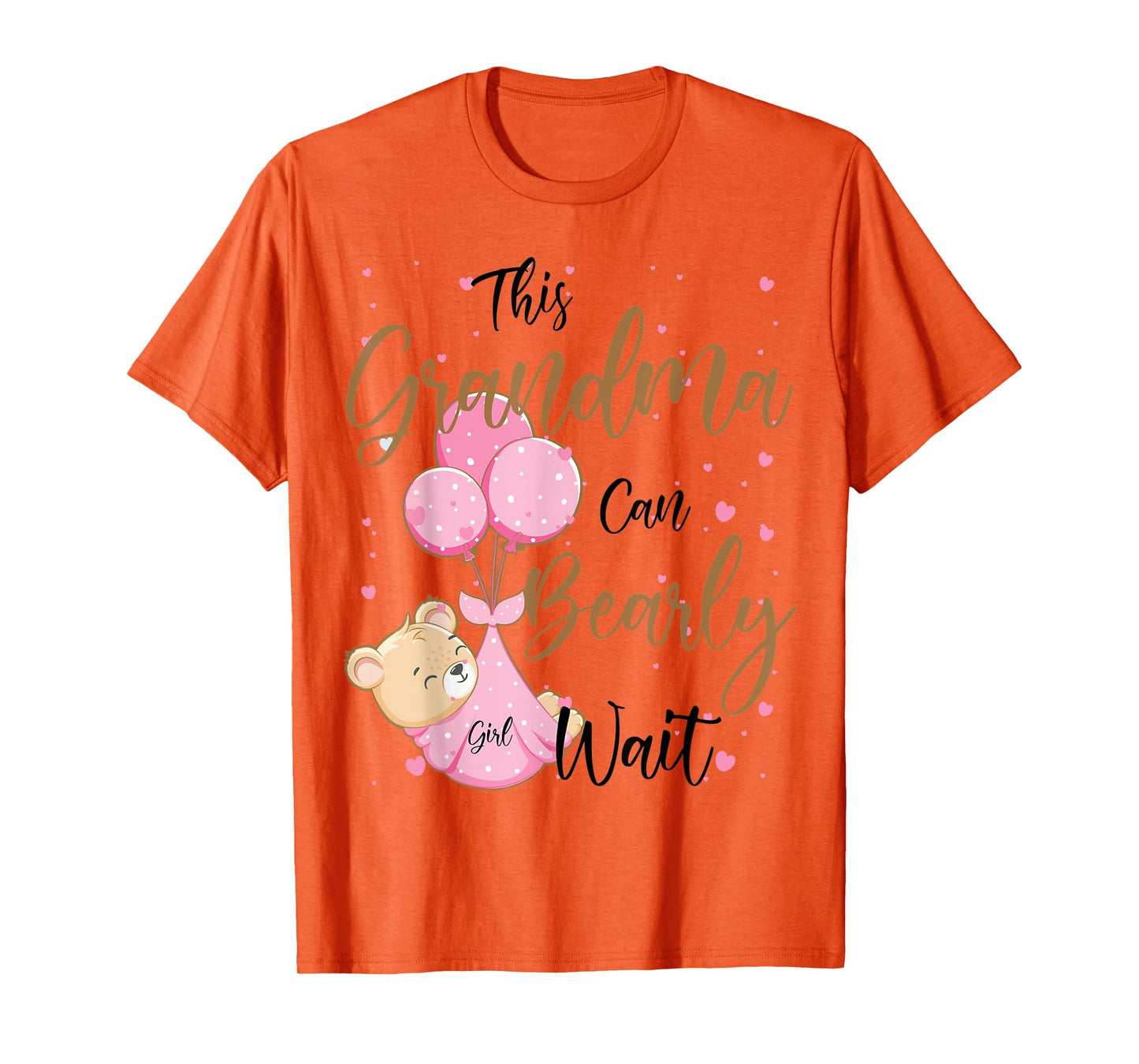 Baby Bear Baby Shower Spring Grandma Bearly Wait Baby Girl T-Shirt