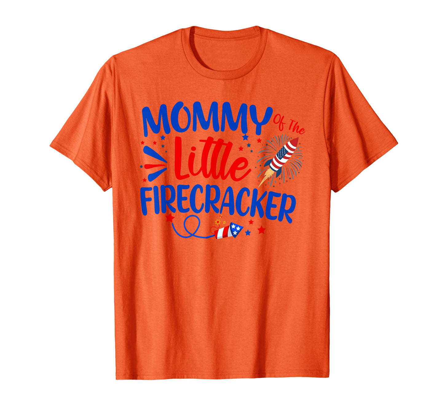 Mommy Of The Little Firecracker Family 4th of July Birthday T-Shirt